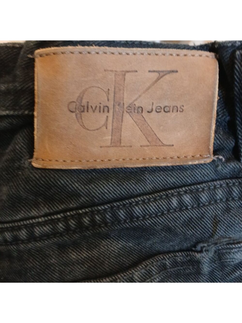 Ck Calvin Klein Jeans Mens Size 34 x 31 Black Broke In Look Feel #T-10 - Picture 11 of 12